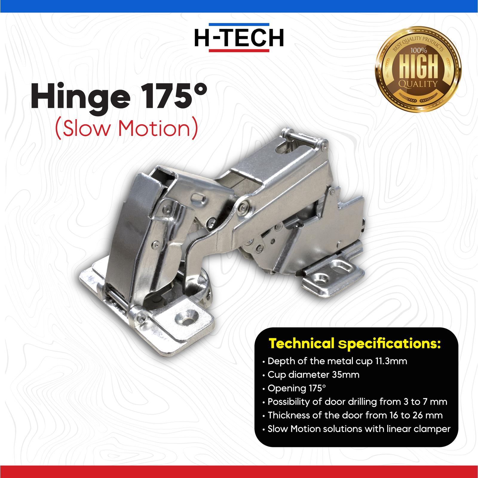 Engsel Buaya Clip On 175° Slowmotion H-TECH