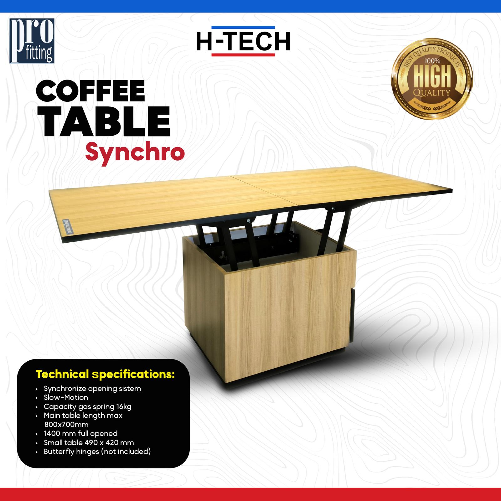 Engsel Lift Up Coffee Table Syncro H-TECH