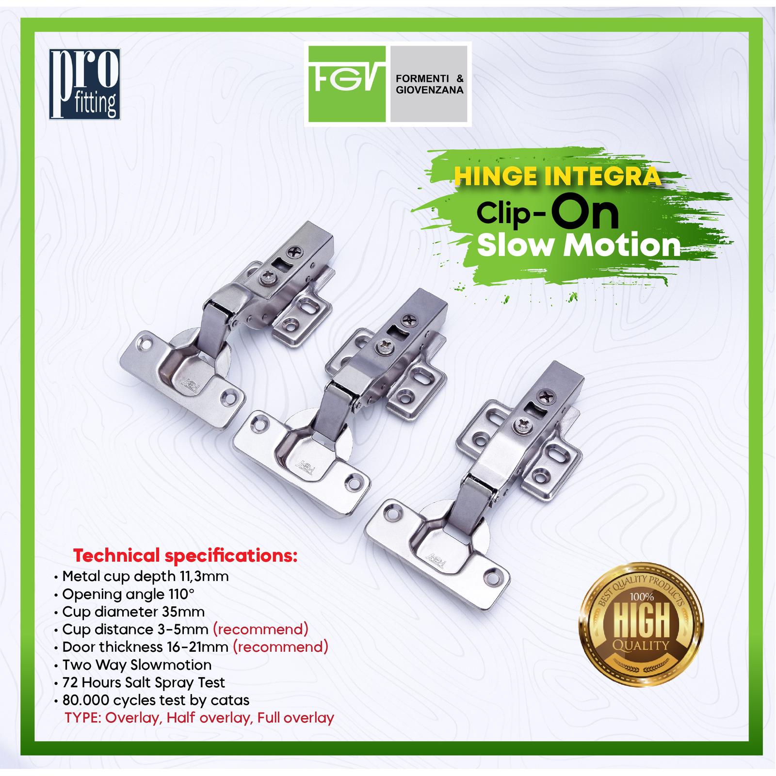 Engsel sendok Integra Slow Motion Cup 35mm FGV