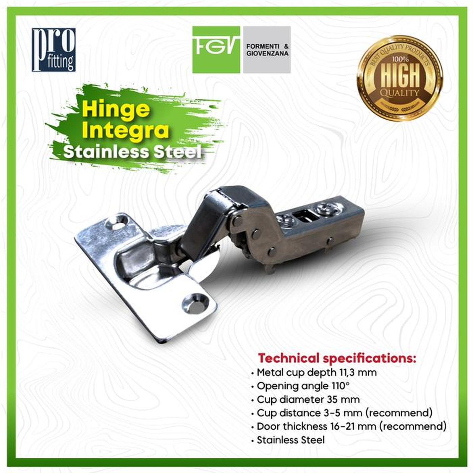 Engsel sendok Tahan Karat Stainless steel Cup 35MM FGV