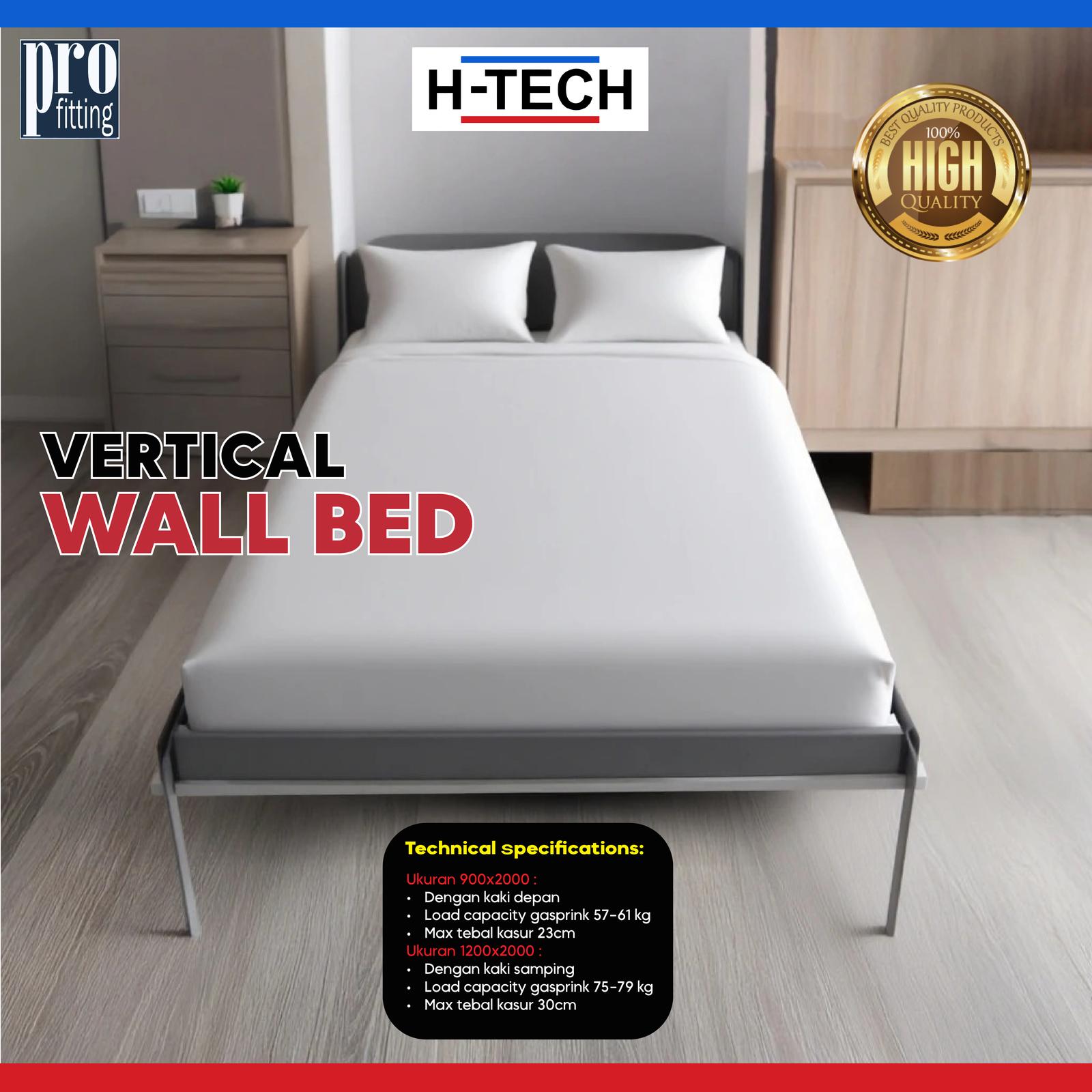 Kerangka Tempat Tidur Lipat Vertikal-Horizontal H-TECH