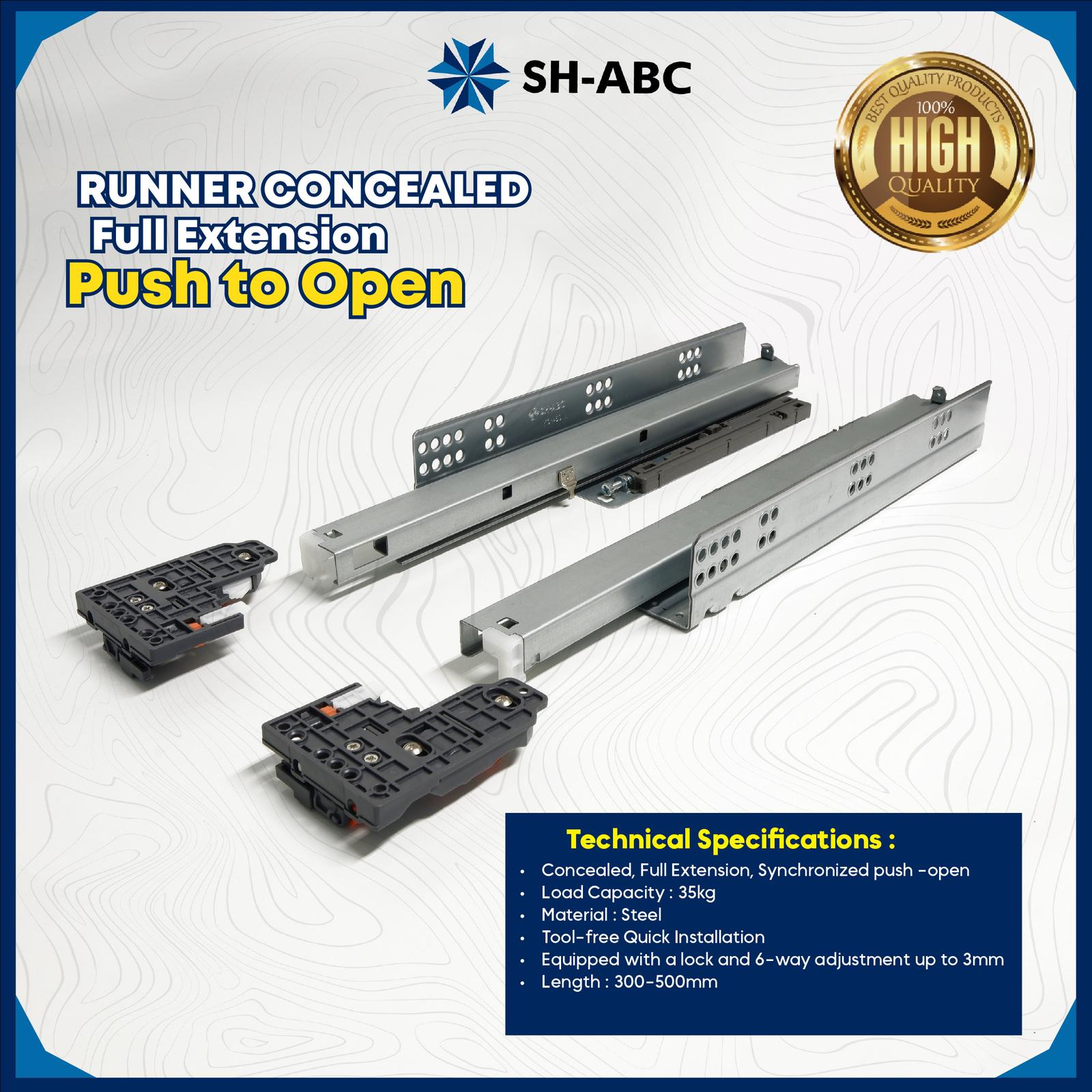Rel laci Push-to-Open Full Extention EF6W SH-ABC